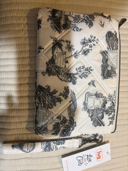 Lug Clearview Ziplet Pouch Navy Toile Clear Travel Make Up Bag New With Tags