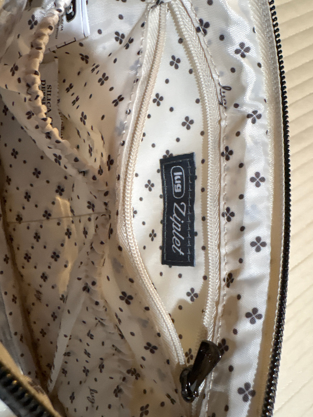 Lug Clearview Ziplet Pouch Navy Toile Clear Travel Make Up Bag New With Tags
