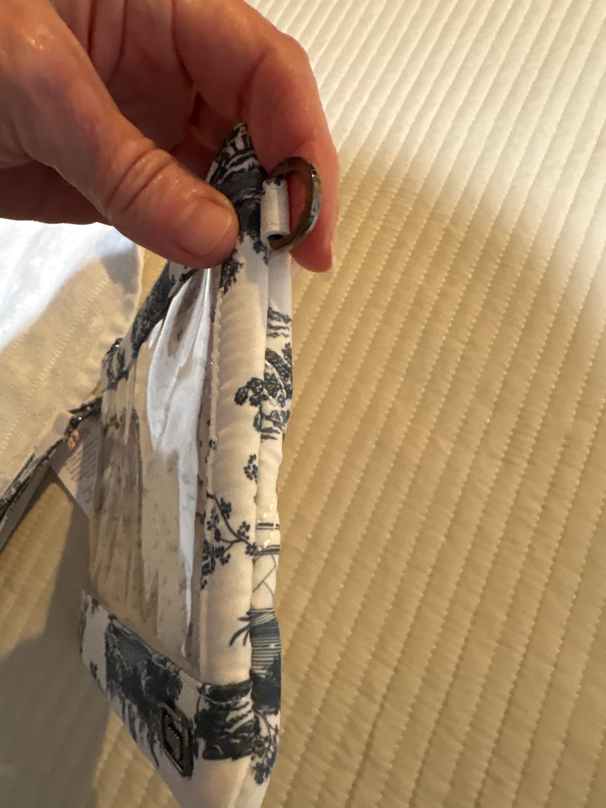 Lug Clearview Ziplet Pouch Navy Toile Clear Travel Make Up Bag New With Tags