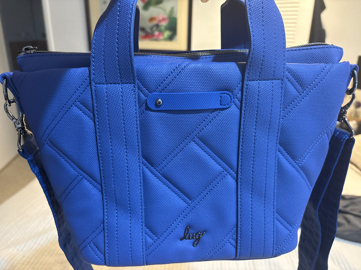 Lug Dory Matte Luxe VL Crossbody Bag Sapphire Blue Very Good Condition