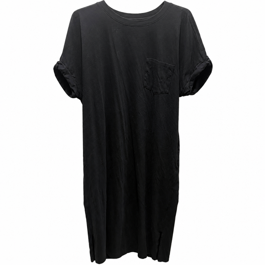 Zenana Black Round Neck Short Sleeve Midi Dress — Size M, New without Tags