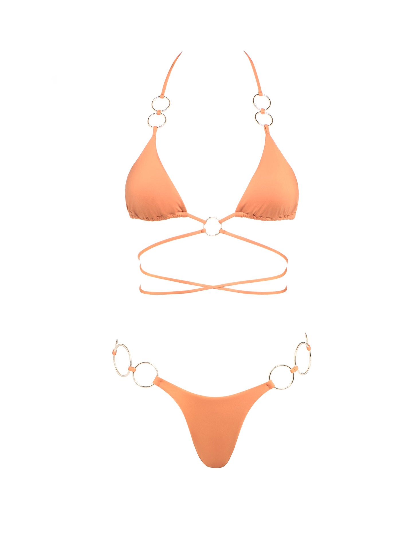 Girl on Fire Bikini Bottom with Metal Rings Country - Country / MCountry / M (NWT)