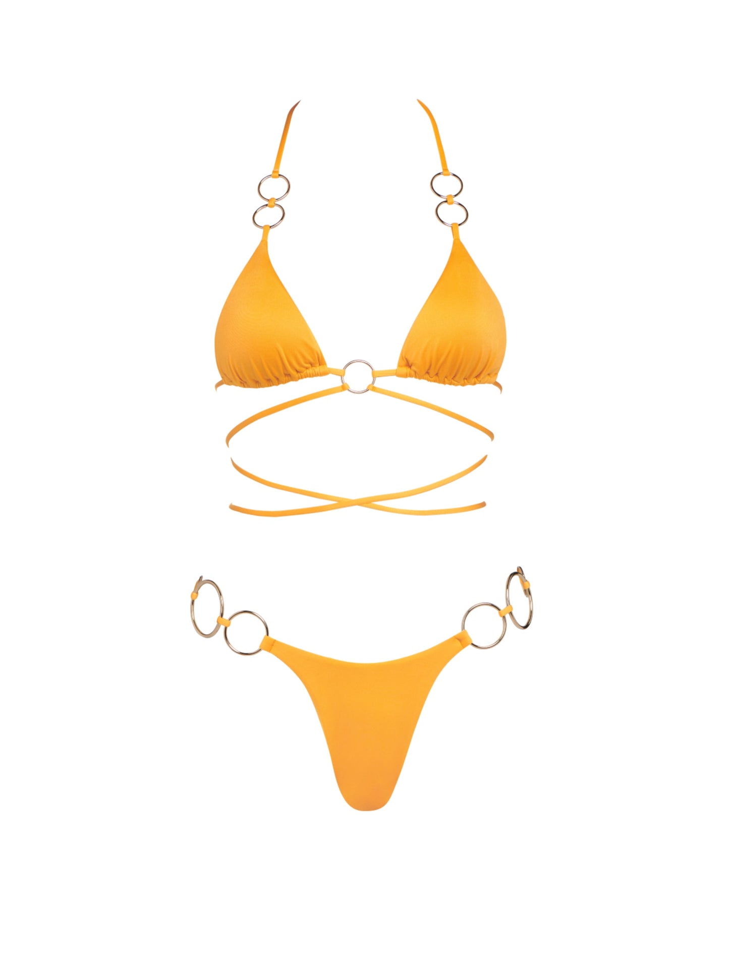 Girl on Fire Bikini Bottom with Metal Rings Sunflower - Sunflower / SSunflower / S (NWT)