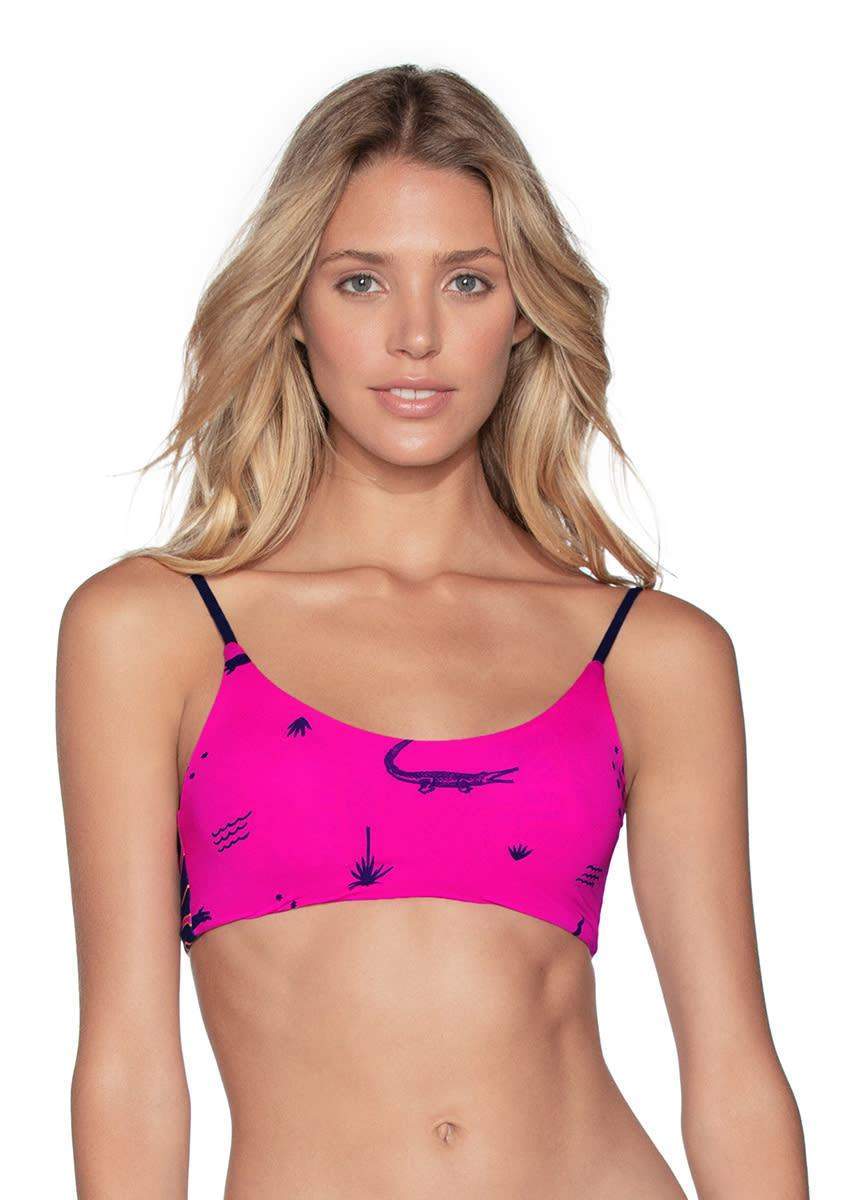 Maaji Croco Lanai Reversible Bralette Bikini Top (Like New)