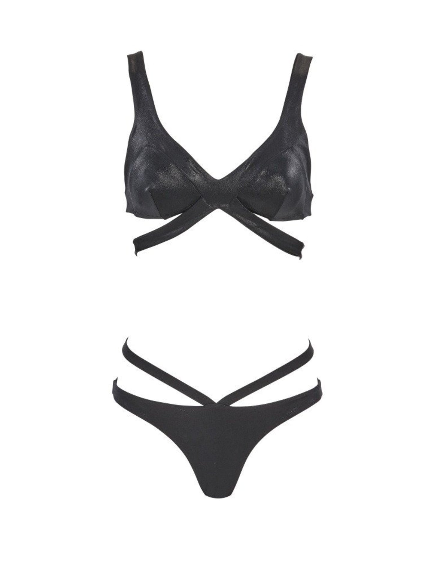 Gold Rush Bikini Top - Black / LBlack / L (NWT)