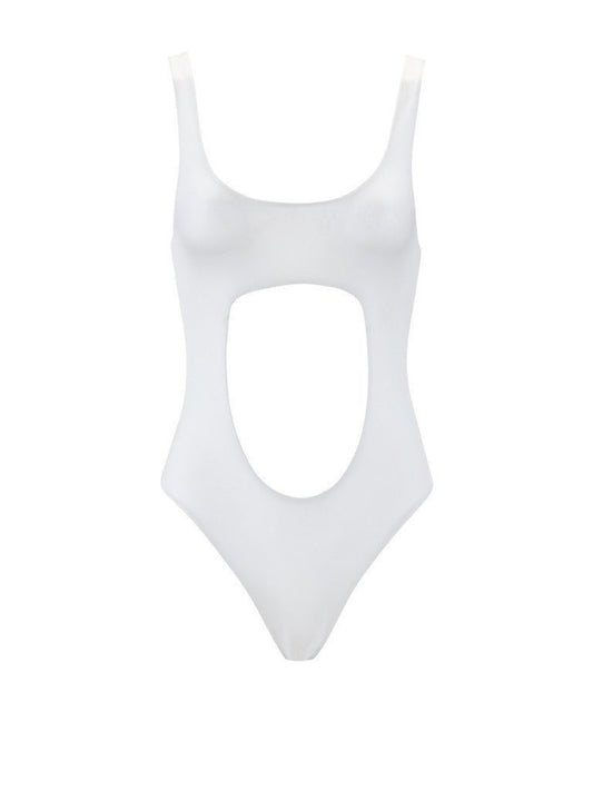 That Sporty Vibe Cut Out One Piece Swimsuit - White / SWhite / S (NWT)