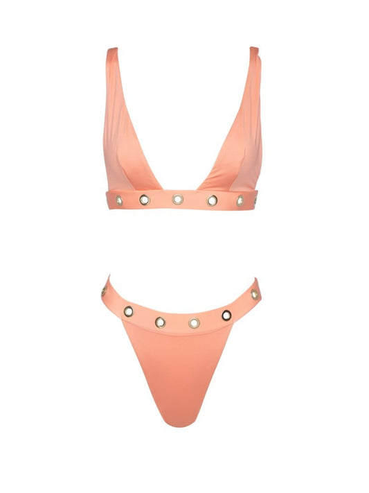 Coral Material Girl High Waisted Bottom - Coral / SCoral / S (NWT)