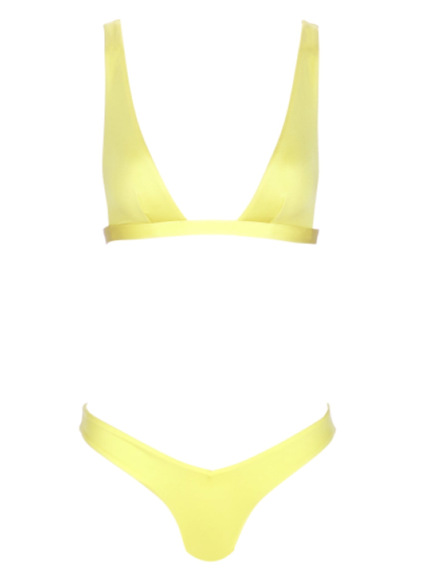 That 90's Vibe "V" Bikini Bottom - Yellow / LYellow / L (NWT)