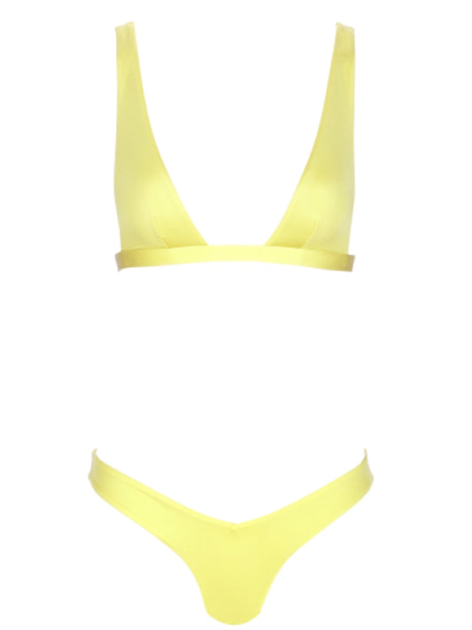That 90's Vibe "V" Bikini Bottom - Yellow / LYellow / L (NWT)