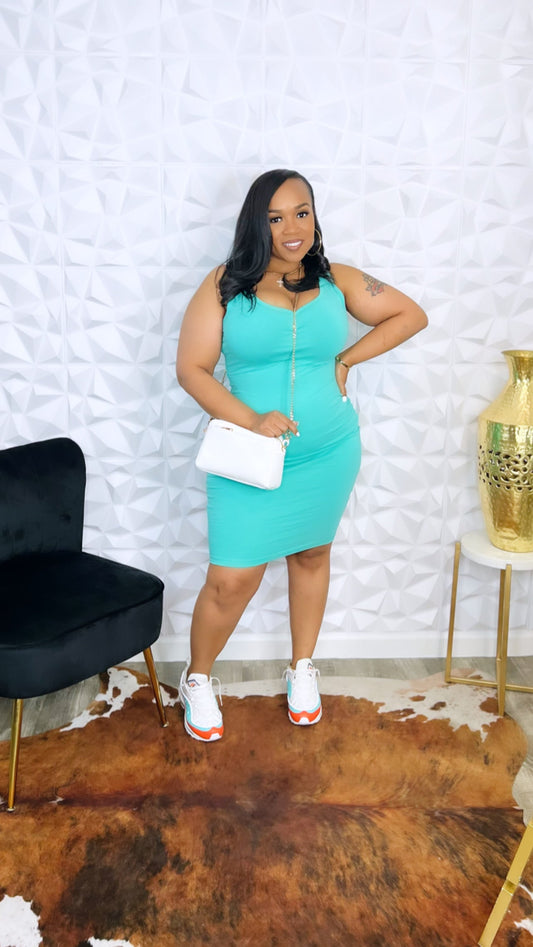 Tank Midi Dress- Mint - XLXL (NWOT)
