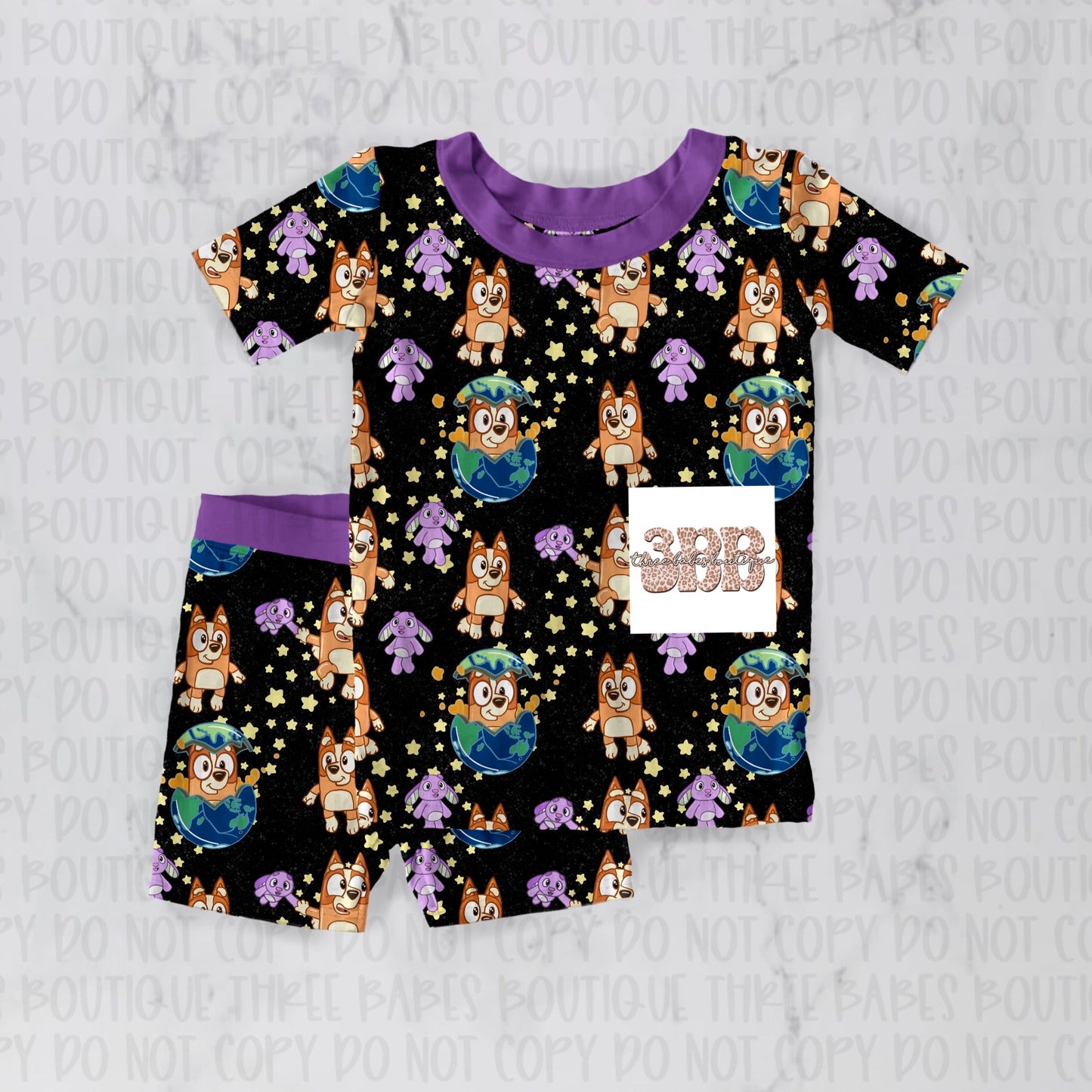 Preorder ends 4/21 -Blue Space Short 2 Piece - 4T4T (NWOT)