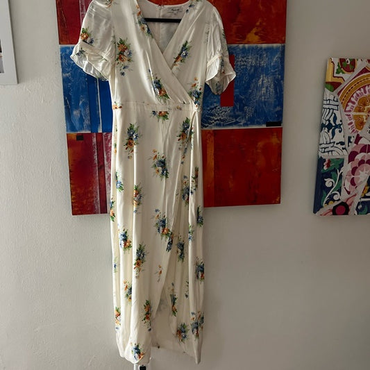 Madewell White Floral Dress (Like New)