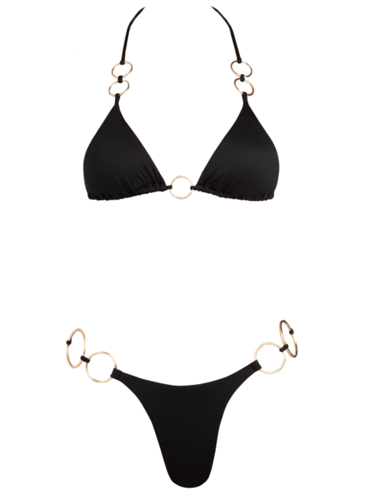 Girl on Fire Black Simple Top with Center Ring - Black / XSBlack / XS (NWT)