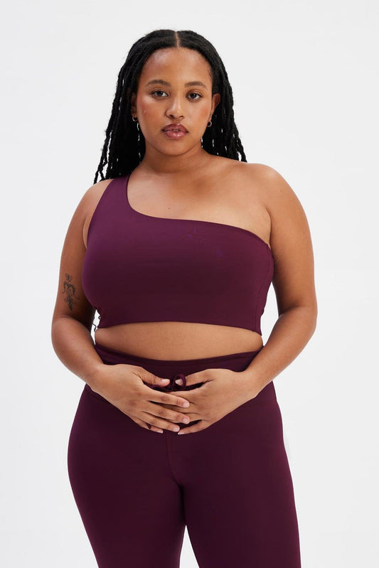 Plum Bianca One Shoulder  Bra (Like New)
