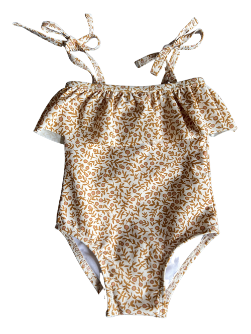 Ruffle One Piece in Marigold (Like New)